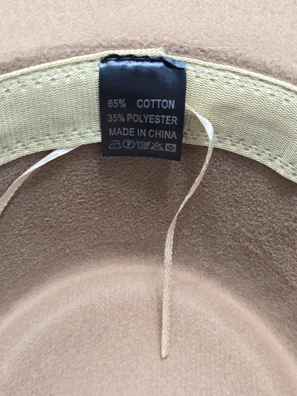 Camel Women's Wool Felt Boater Hat with Leather Band